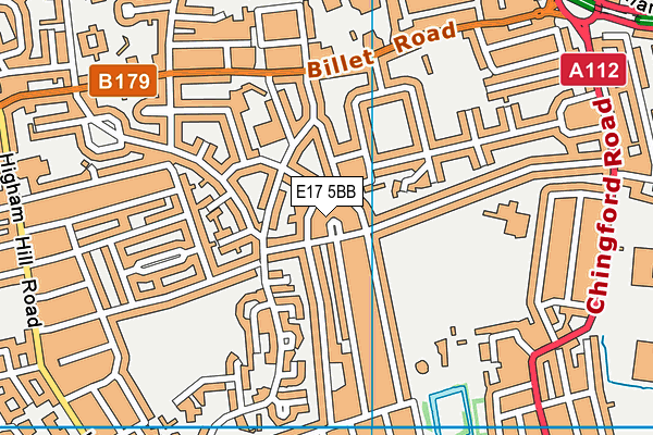 E17 5BB map - OS VectorMap District (Ordnance Survey)
