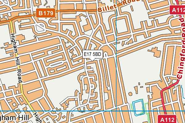 E17 5BD map - OS VectorMap District (Ordnance Survey)
