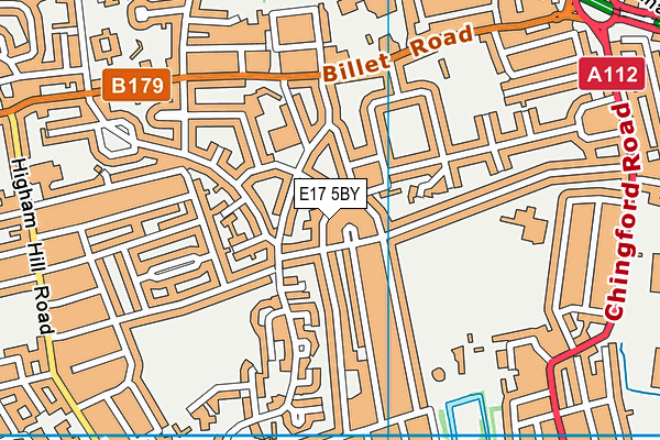 E17 5BY map - OS VectorMap District (Ordnance Survey)