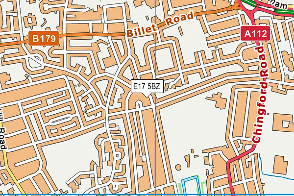 E17 5BZ map - OS VectorMap District (Ordnance Survey)