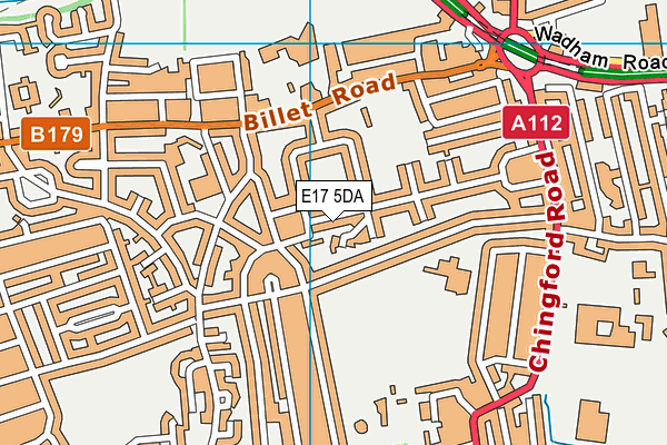 E17 5DA map - OS VectorMap District (Ordnance Survey)