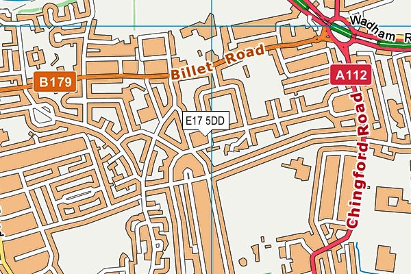 E17 5DD map - OS VectorMap District (Ordnance Survey)