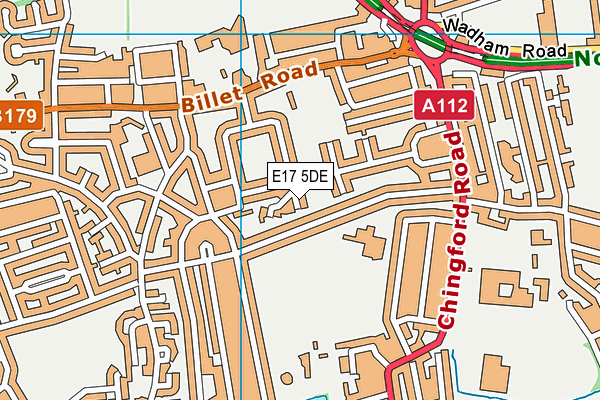 E17 5DE map - OS VectorMap District (Ordnance Survey)