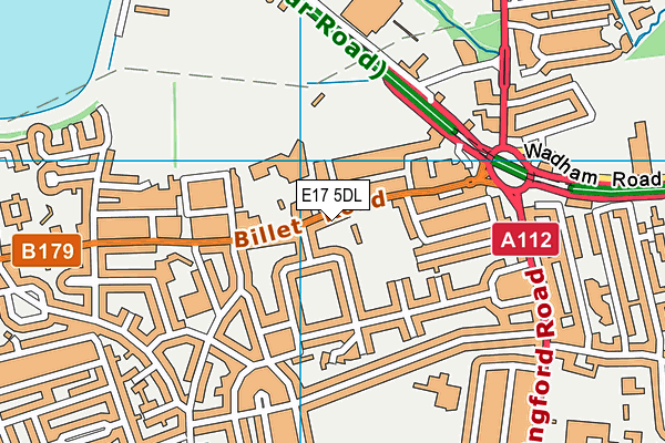 E17 5DL map - OS VectorMap District (Ordnance Survey)