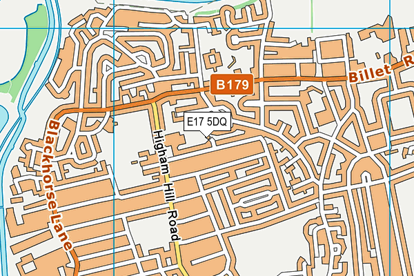 E17 5DQ map - OS VectorMap District (Ordnance Survey)