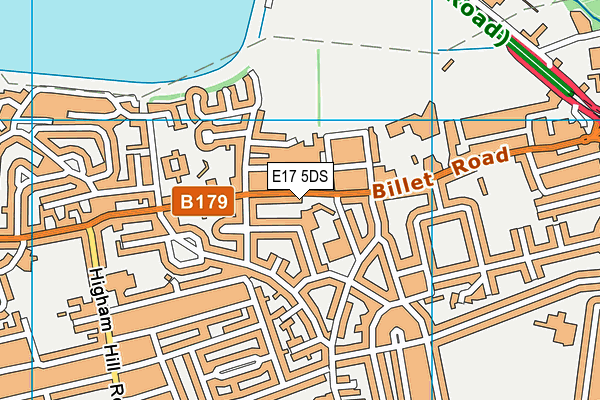 E17 5DS map - OS VectorMap District (Ordnance Survey)