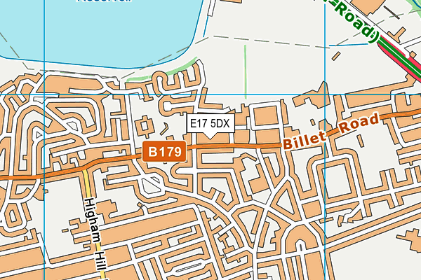 E17 5DX map - OS VectorMap District (Ordnance Survey)
