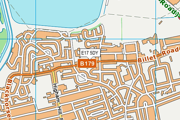 E17 5DY map - OS VectorMap District (Ordnance Survey)