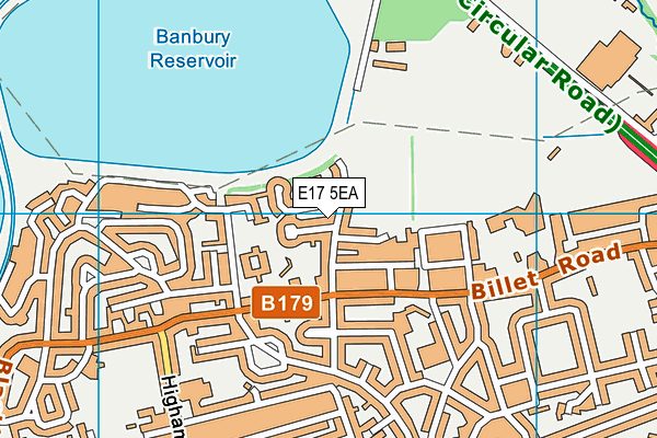 E17 5EA map - OS VectorMap District (Ordnance Survey)