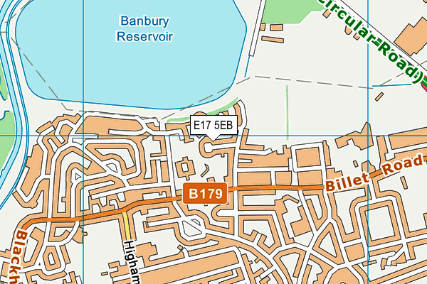 E17 5EB map - OS VectorMap District (Ordnance Survey)