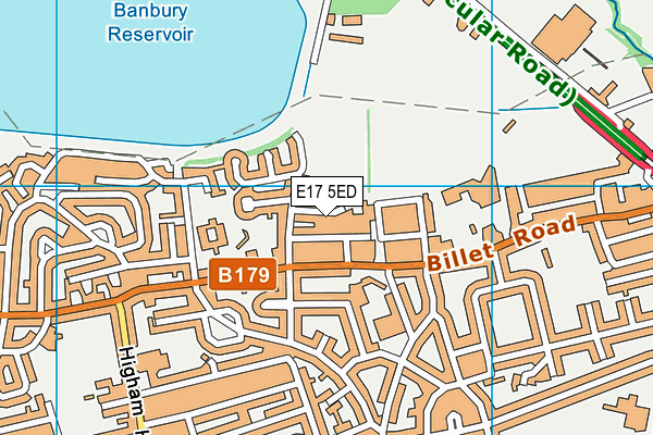 Cheney Row Open Space map (E17 5ED) - OS VectorMap District (Ordnance Survey)