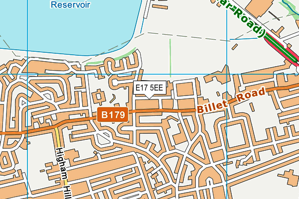 E17 5EE map - OS VectorMap District (Ordnance Survey)