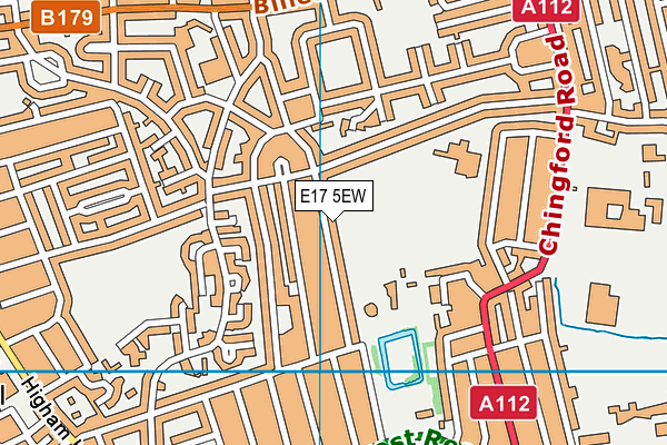 E17 5EW map - OS VectorMap District (Ordnance Survey)