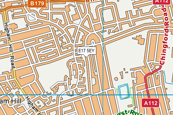 E17 5EY map - OS VectorMap District (Ordnance Survey)