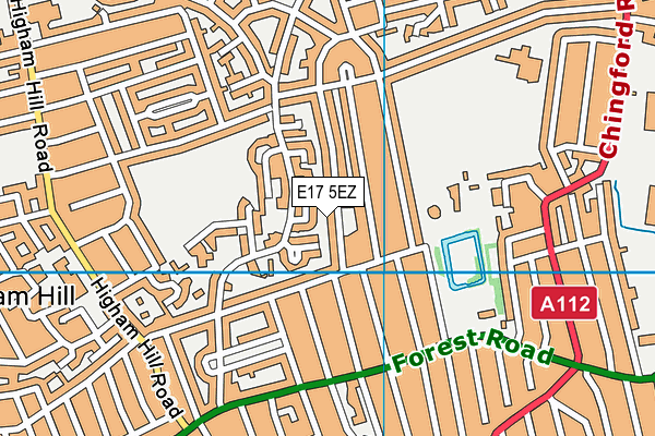 E17 5EZ map - OS VectorMap District (Ordnance Survey)