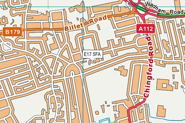 E17 5FA map - OS VectorMap District (Ordnance Survey)