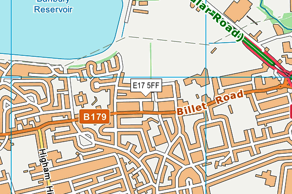 E17 5FF map - OS VectorMap District (Ordnance Survey)