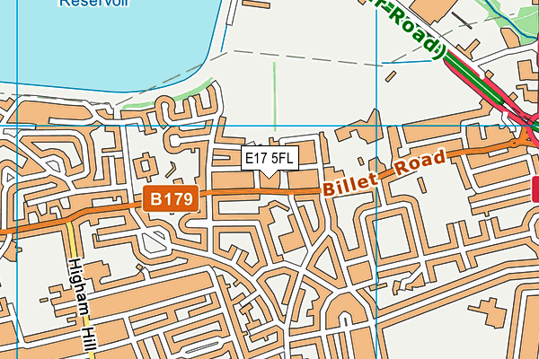 E17 5FL map - OS VectorMap District (Ordnance Survey)