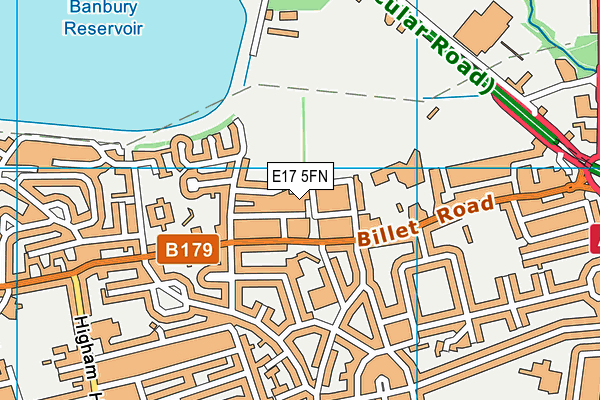 E17 5FN map - OS VectorMap District (Ordnance Survey)