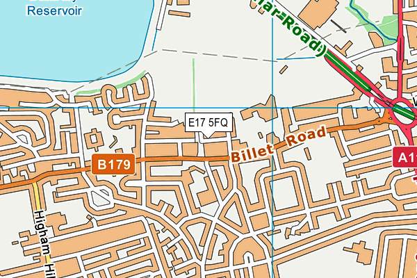 E17 5FQ map - OS VectorMap District (Ordnance Survey)