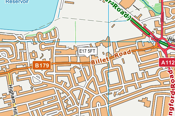 E17 5FT map - OS VectorMap District (Ordnance Survey)