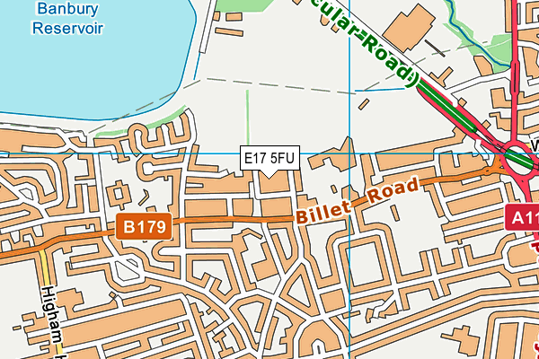 E17 5FU map - OS VectorMap District (Ordnance Survey)