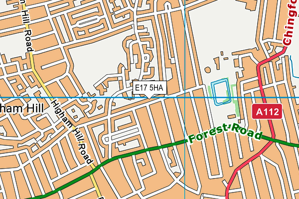 E17 5HA map - OS VectorMap District (Ordnance Survey)