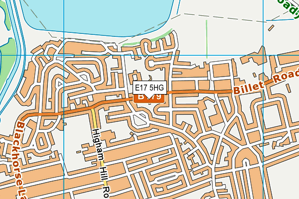 E17 5HG map - OS VectorMap District (Ordnance Survey)