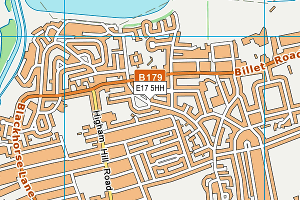 E17 5HH map - OS VectorMap District (Ordnance Survey)
