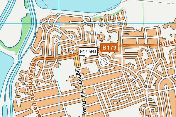E17 5HJ map - OS VectorMap District (Ordnance Survey)