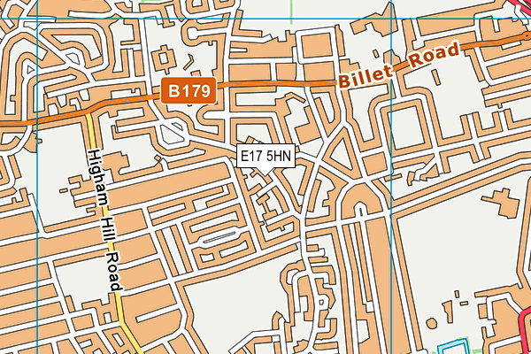 E17 5HN map - OS VectorMap District (Ordnance Survey)