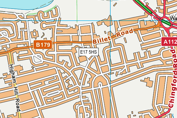 E17 5HS map - OS VectorMap District (Ordnance Survey)