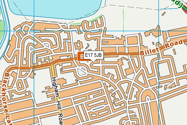 E17 5JB map - OS VectorMap District (Ordnance Survey)