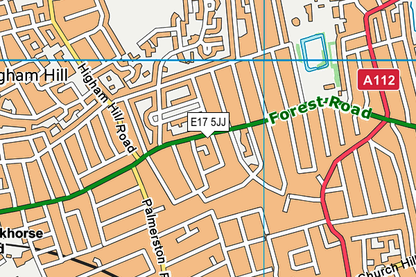 E17 5JJ map - OS VectorMap District (Ordnance Survey)