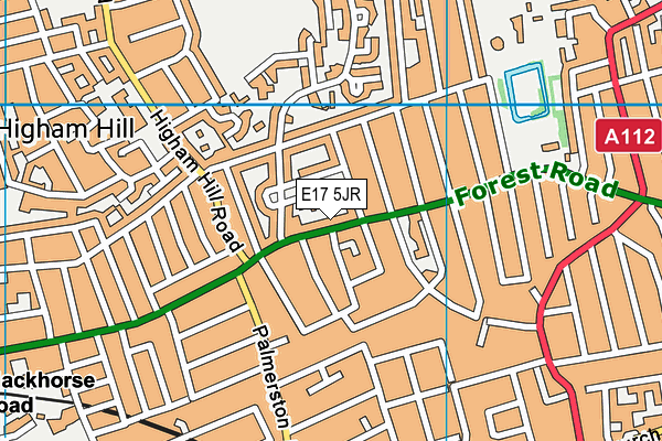 E17 5JR map - OS VectorMap District (Ordnance Survey)