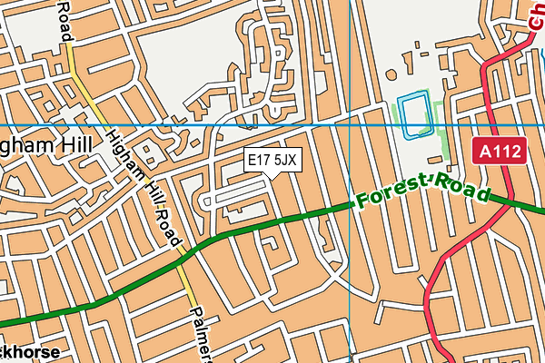 E17 5JX map - OS VectorMap District (Ordnance Survey)