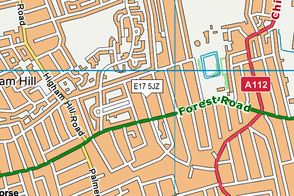 E17 5JZ map - OS VectorMap District (Ordnance Survey)