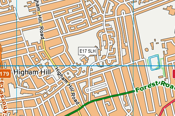 E17 5LH map - OS VectorMap District (Ordnance Survey)