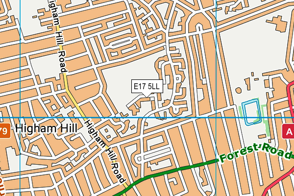 E17 5LL map - OS VectorMap District (Ordnance Survey)