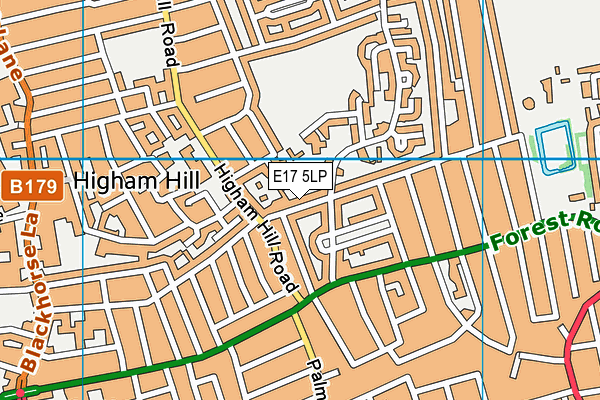 E17 5LP map - OS VectorMap District (Ordnance Survey)