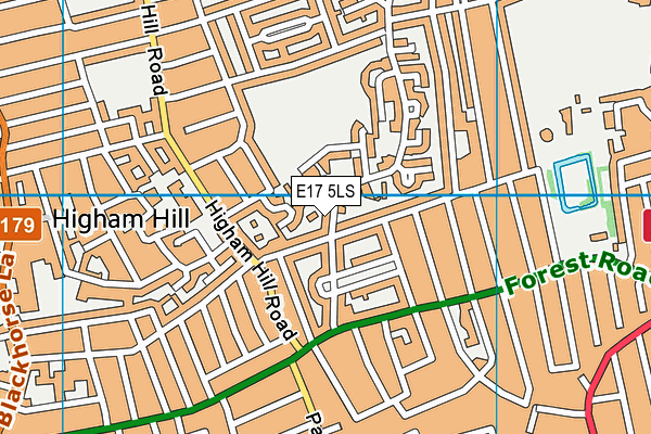 E17 5LS map - OS VectorMap District (Ordnance Survey)