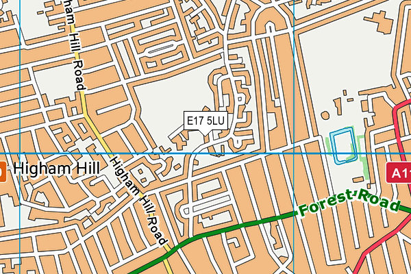 E17 5LU map - OS VectorMap District (Ordnance Survey)