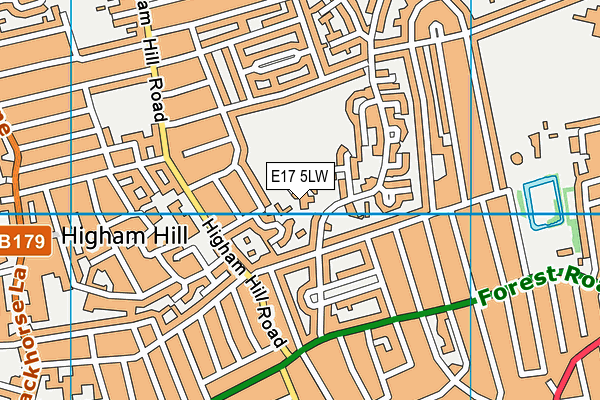 E17 5LW map - OS VectorMap District (Ordnance Survey)