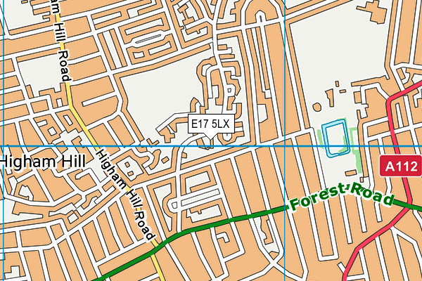 E17 5LX map - OS VectorMap District (Ordnance Survey)