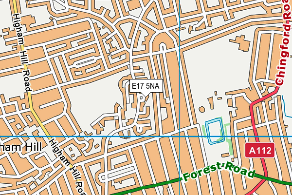 E17 5NA map - OS VectorMap District (Ordnance Survey)