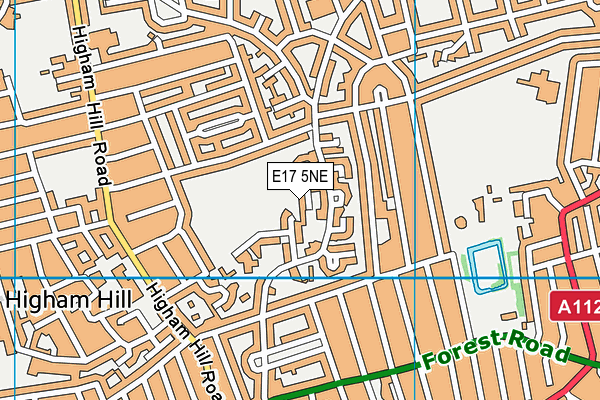 E17 5NE map - OS VectorMap District (Ordnance Survey)