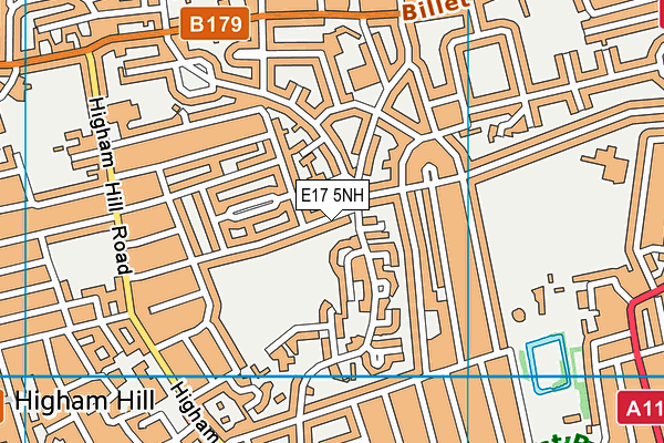 E17 5NH map - OS VectorMap District (Ordnance Survey)