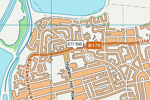 E17 5NS map - OS VectorMap District (Ordnance Survey)