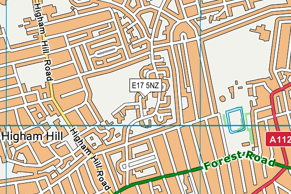 E17 5NZ map - OS VectorMap District (Ordnance Survey)