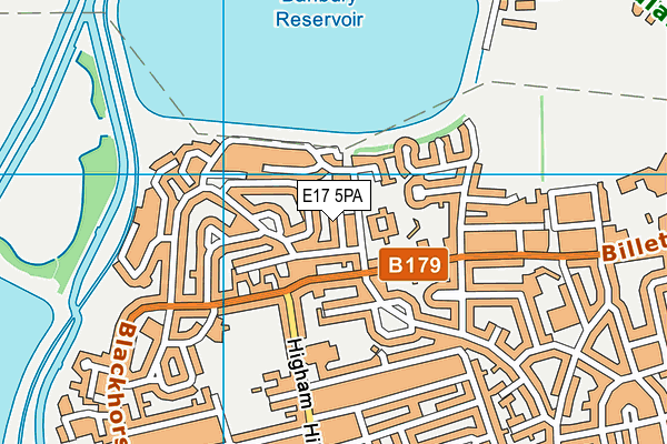 E17 5PA map - OS VectorMap District (Ordnance Survey)